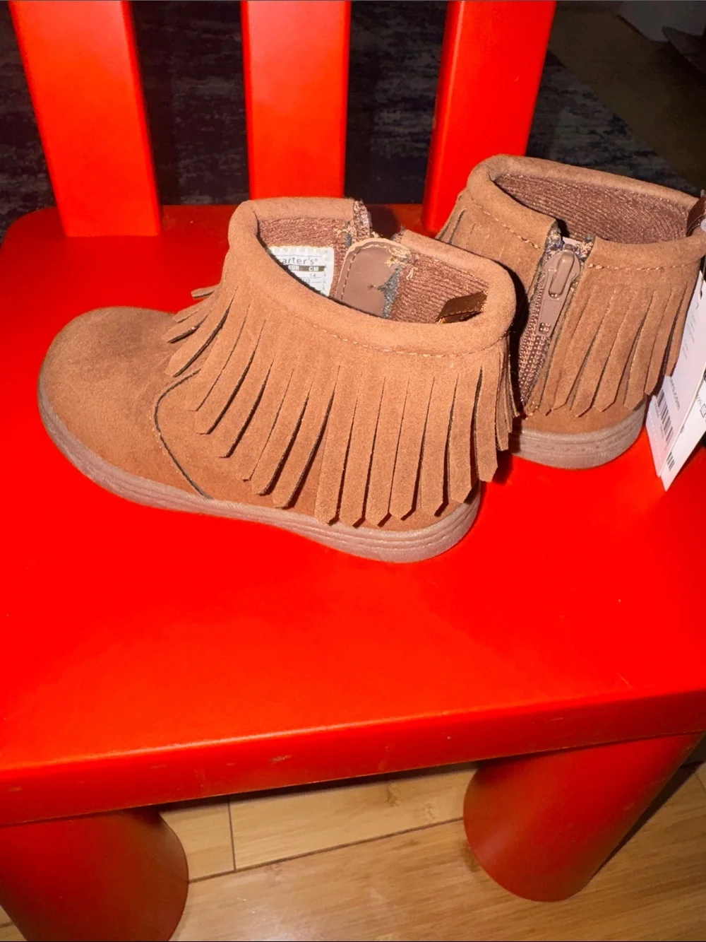 Carter's Toddler Fringe Ankle Boots - Brown